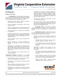 Earthquakes - Virginia Tech