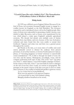 I Look`d Upon Her with a Soldier`s Eye