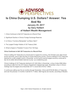 Is China Dumping US Dollars? Answer: Yes And No