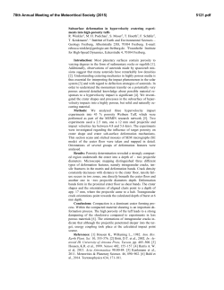 Subsurface Deformation in Hypervelocity Cratering Experiments into