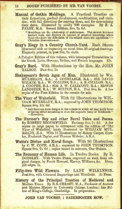 Manual of Gothic Moldings. A Practical Treatise on Gray`s Elegy in a