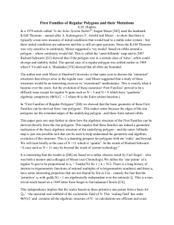 First Families of Regular Polygons and their Mutations