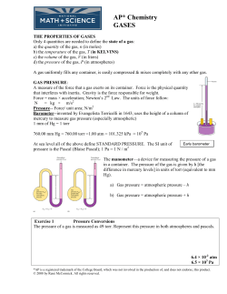 AP* Chemistry GASES