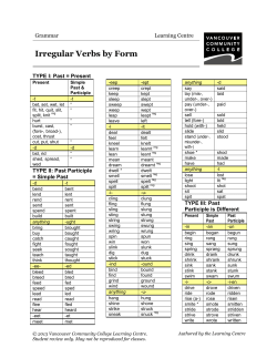 Irregular Verbs - VCC Library