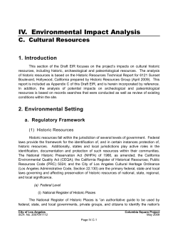 IV. Environmental Impact Analysis
