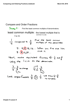 Comparing and Ordering Fractions.notebook