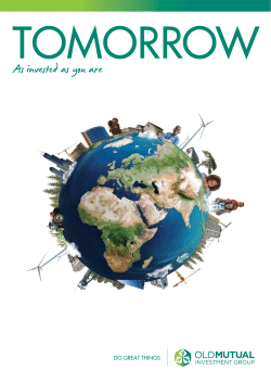 Tomorrow, as invested as you are