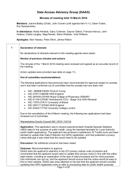 DAAG Minutes 15 March 2016