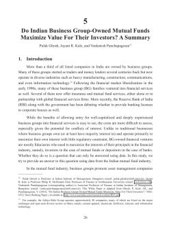 Do Indian Business Group-Owned Mutual Funds