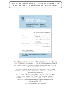 This article appeared in a journal published by - self regulation-lab