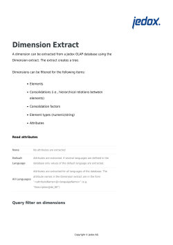 Dimension Extract - Jedox Knowledge Base