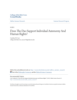 Does The Dao Support Individual Autonomy And