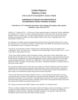 United Nations Nations Unies - North Korea Freedom Coalition