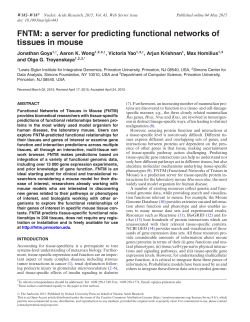 FNTM: a server for predicting functional networks of tissues in mouse