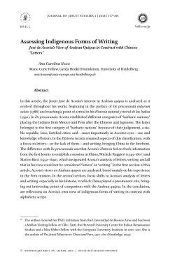 Assessing Indigenous Forms of Writing