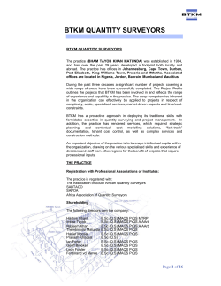BTKM QUANTITY SURVEYORS