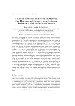 Collision Statistics of Inertial Particles in Two