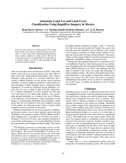 Automatic Land Use and Land Cover Classification Using RapidEye