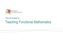 The IQ Guide to Teaching Functional Maths