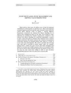 state trust lands: static management and shifting value perspectives