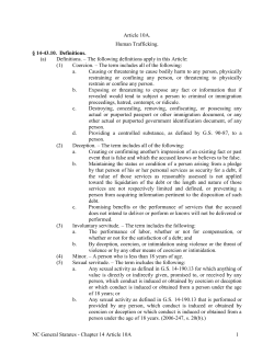 Article 10A (NC) - North Carolina General Assembly