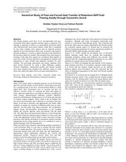 Numerical Study of Flow and Forced Heat Transfer of Robertson