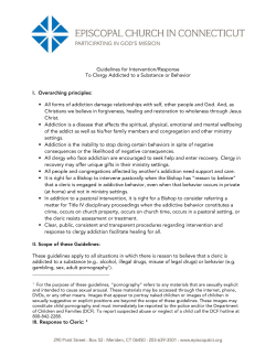 Bishops` Guidelines for Clergy AddictedBishops` Guidelines for