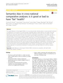Semantics bias in cross-national comparative