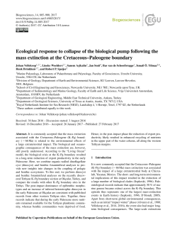 Ecological response to collapse of the biological