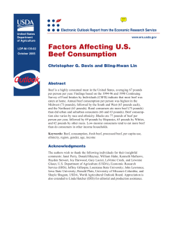 Factors Affecting US Beef Consumption