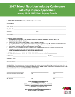 1. INFORMATION FOR PROGRAM: (To be published exactly as