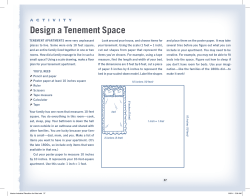 Design a Tenement space