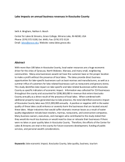 Lake impacts on annual business revenues in Kosciusko County