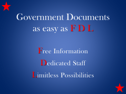 Government Documents as easy as FDL