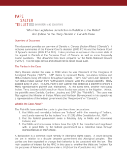 Case Summary on Daniels v. Canada