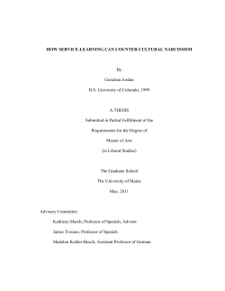 How Service-Learning Can Counter Cultural Narcissism