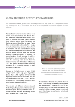 CLEAN RECYCLING OF SYNTHETIC MATERIALS