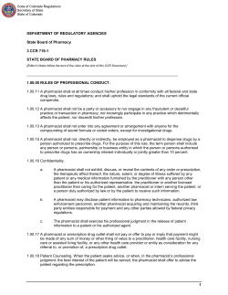 Code of Colorado Regulations - Colorado Secretary of State