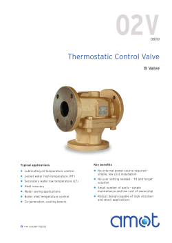 Thermostatic Control Valve