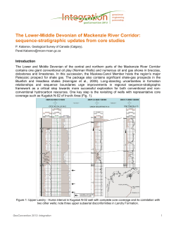 The Lower-Middle Devonian of Mackenzie River Corridor