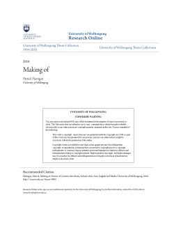 Making of - Research Online