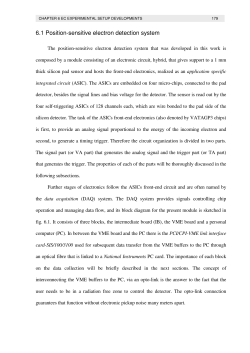 6.1 Position-sensitive electron detection system