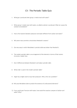 C3 - The Periodic Table Quiz