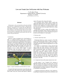 Low-cost Tennis Line Call System with Four Webcams