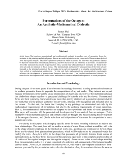 Permutations of the Octagon: An Aesthetic