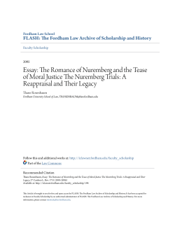 Essay: The Romance of Nuremberg and the Tease of Moral Justice