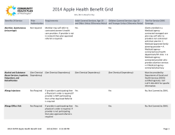 2014 Apple Health Benefit Grid