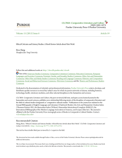 Ethical Criticism and Literary Studies: A Book - Purdue e-Pubs