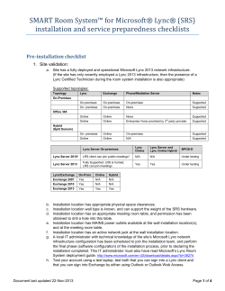 installation and service preparedness checklists
