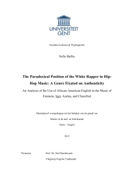 The Paradoxical Position of the White Rapper in Hip